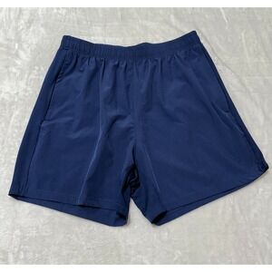 Men's Sport Athletic Training Shorts With Drawstring‎ Waist - Navy Blue Large